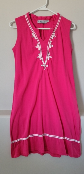 Ava Lynn dress S Pink and White - Picture 1 of 2